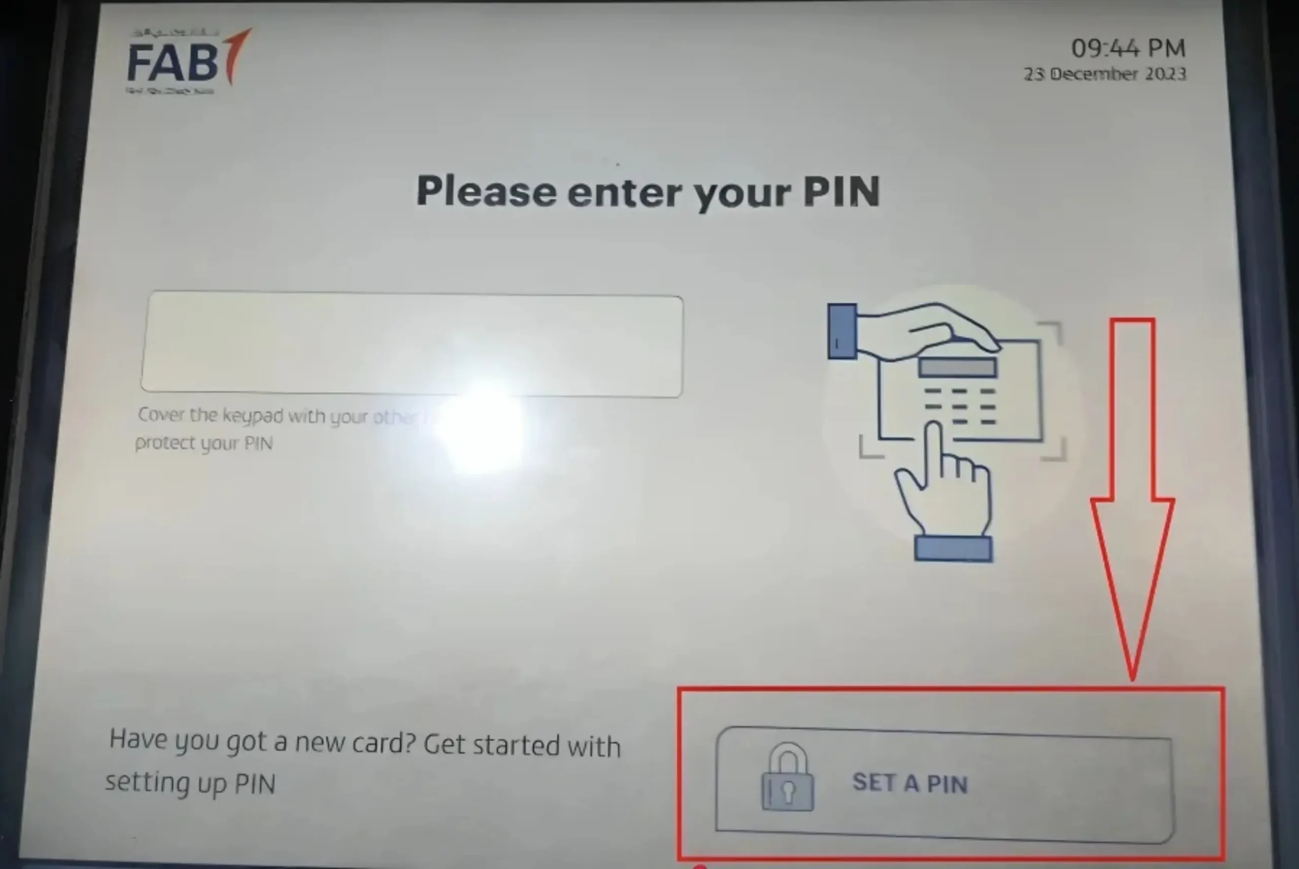 Set a PIN button