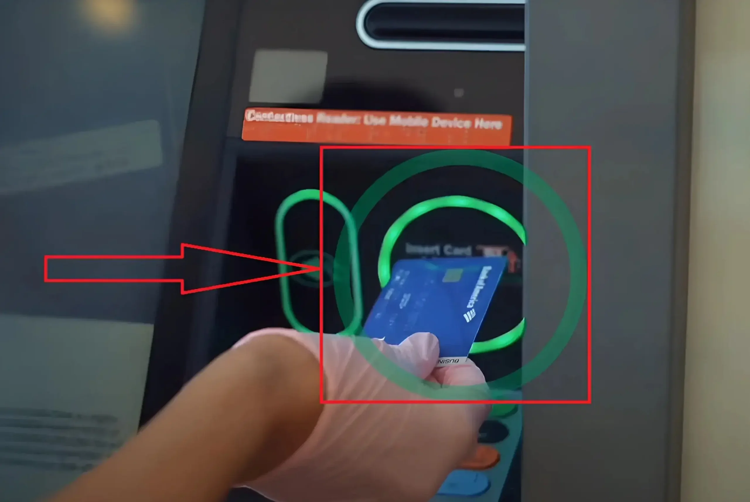 FAB Debit Card Insertion Slot at the ATM